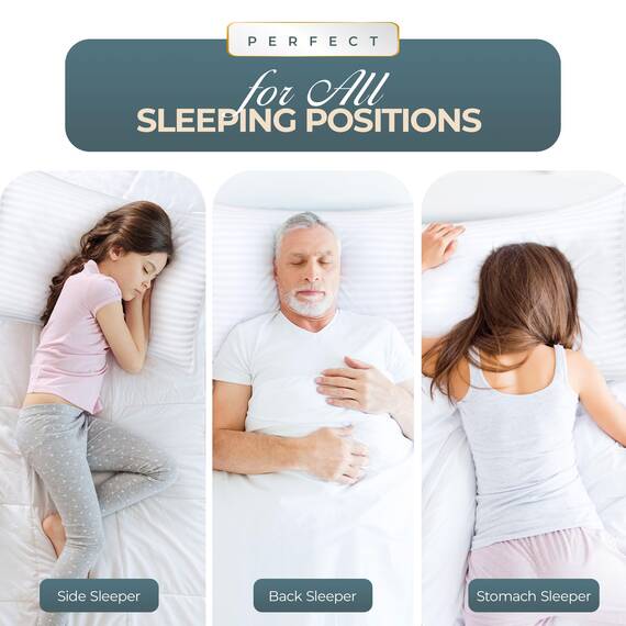 Utopia Bedding Premium Faser-Füllung für Betten aus Baumwolle, 2 Stück King weiß