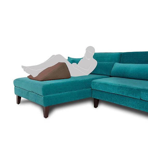 Wakefit Orthopädischer Keilkissen aus hochbelastbarem Schaumstoff und Memory-Schaum, mittlere Größe, 45,7 x 44,9 x 28,9 cm, Braun, 1 Stück