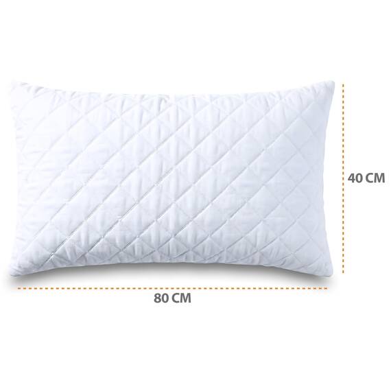 Amazinggirl Kopfkissen 40x80 cm - Kissen Allergiker Schlafkissen Polster Pillow Made in EU und Pillows for Sleeping 80 x 40 Bett Kissens für Schlafen Oeko-Tex Weiß - 4 Stück