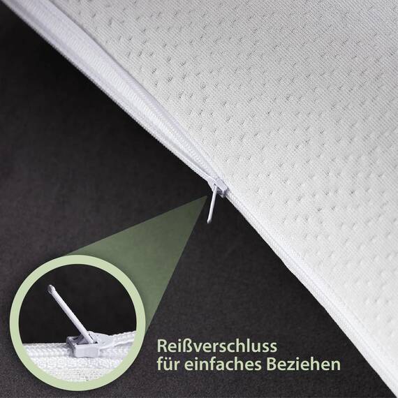MaxxGoods orthopädisches Kissen, Nackenstützkissen aus Visco Gelschaum mit Aloe Vera Schutzbezug & Innenbezug 100% Baumwolle - Kopfkissen für Bauch- Rücken- und Seitenschläfer (42cm x 70cm x 12cm)