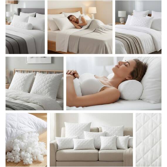 Amazinggirl Kopfkissen 45x45 cm - Kissen Allergiker Schlafkissen Polster Pillow Made in EU und Pillows for Sleeping 45 x 45 Bett Kissens für Schlafen Oeko-Tex Weiß