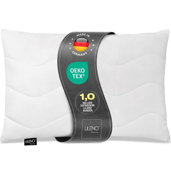 LILENO HOME Kopfkissen 30x50 (1er Set) – 95 °C waschbar, Oeko-Tex & Made in DE – Allergiker Kissen 30x50 für himmlischen Schlaf – Haut schmeichelndes & geruchsfreies Pillow