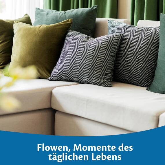 Flowen Kissen 35x35 Kopfkissen 4er Set für Sofa und Bett Innenkissen Hypoallergene Anti-Milben Kissenfüllung mit Weicher Gesteppter Kissenbezug 100% Polyester für Haus/Hotel
