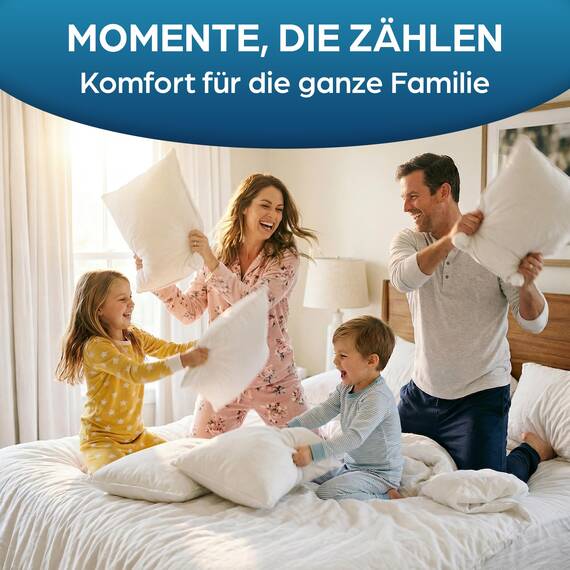 Flowen Kissen 35x35 Kopfkissen 4er Set für Sofa und Bett Innenkissen Hypoallergene Anti-Milben Kissenfüllung mit Weicher Gesteppter Kissenbezug 100% Polyester für Haus/Hotel