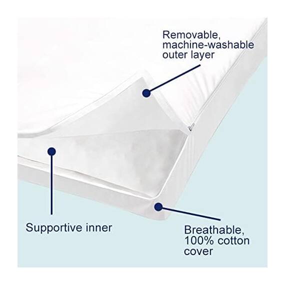 ACCURATEX Hybrid zerkleinertes Memory Foam Kopfkissen 50x75 cm 2er Set, Kissen mit Mikrofaser Füllung & abnehmbarem Bezug, höhenverstellbares Bettkissen für Rücken, Bauchschläfer, waschbar, weiß