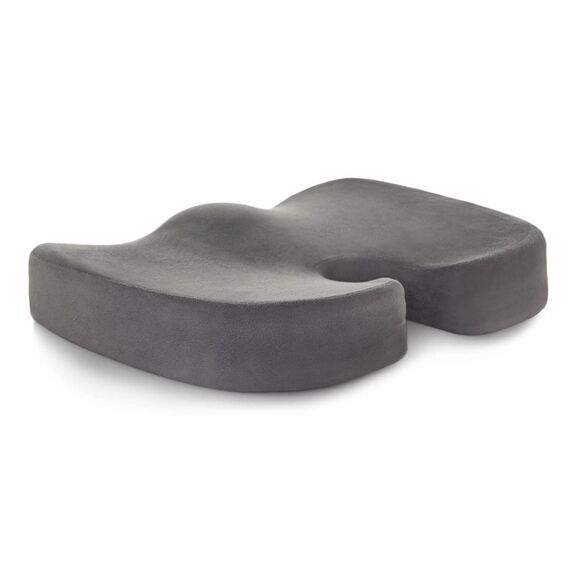Linenspa Ergonomisches Sitzkissen aus Gelschaum – Steißbein-/Coccyx-Komfort – Sitzpolster für Bürostuhl, Auto und für ganztägiges Sitzen, Grau
