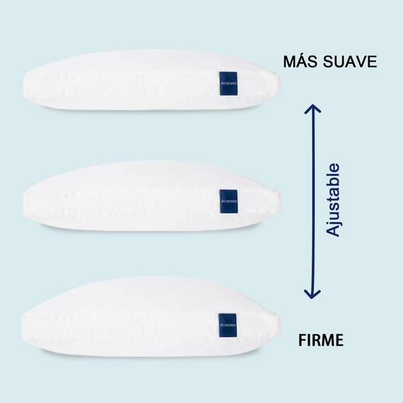 ACCURATEX Hybrid zerkleinertes Memory Foam Kopfkissen 50x75 cm 2er Set, Kissen mit Mikrofaser Füllung & abnehmbarem Bezug, höhenverstellbares Bettkissen für Rücken, Bauchschläfer, waschbar, weiß