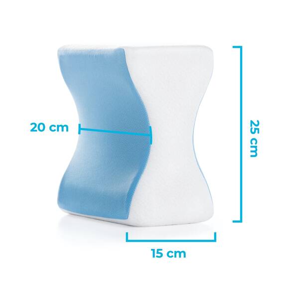 Linenspa Ergonomische Kniekissen aus Gel-Memory-Foam für Seitenschläfer – Beinkissen, Weiß