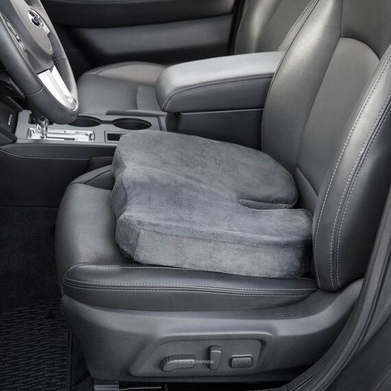 Linenspa Ergonomisches Sitzkissen aus Gelschaum – Steißbein-/Coccyx-Komfort – Sitzpolster für Bürostuhl, Auto und für ganztägiges Sitzen, Grau