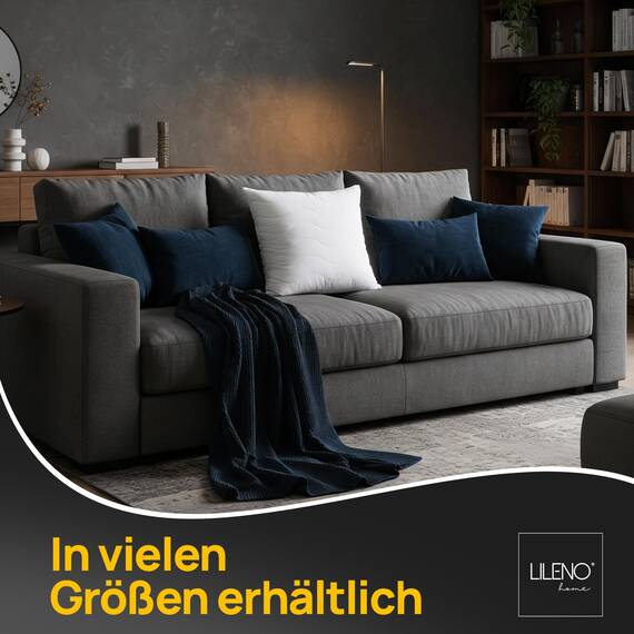 LILENO HOME Kopfkissen 40x40 (6er Set) – 95 °C waschbar, Oeko-Tex & Made in DE – Allergiker Kissen 40x40 für himmlischen Schlaf – Haut schmeichelndes & geruchsfreies Pillow