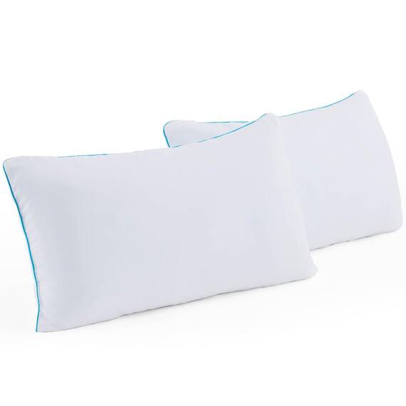 Linenspa US Queen Kopfkissen – 2er Set – Mittelfestes Kissen – Öko-Tex – aus zerkleinerten Memory Foam Flocken