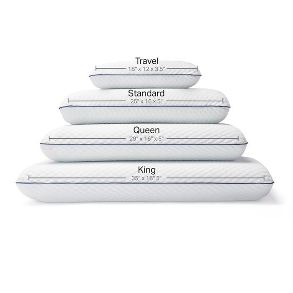 Weekender Gel-Memoryschaum-Kissen, Kingsize, mittelgroßes Plüschgefühl, Nacken- und Schulterstütze, für Rücken-, Seiten- und Bauchschläfer, Zuhause, Hotel und Krankenhaus, 2 Stück