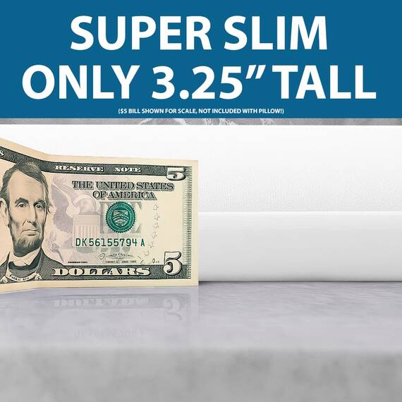 Bluewave Bedding superflaches Super Slim Gel-Memoryschaum-Kissen für Bauch- und Rückenschläfer, niedriges, flaches Design für Halswirbelsäulenausrichtung, tieferen Schlaf, 8,3 cm hoch, Standardgröße