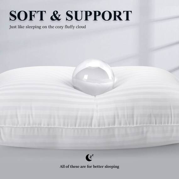 COZSINOOR Kopfkissen 50x75 cm 2er Set, Bestes Ergonomisches Kissen gegen Nackenschmerzen, 100% Mikrofaser Kissenfüllung Waschbar Ökotex, Premium Schlafkissen Bettkissen für gesunden erholsamen Schlaf