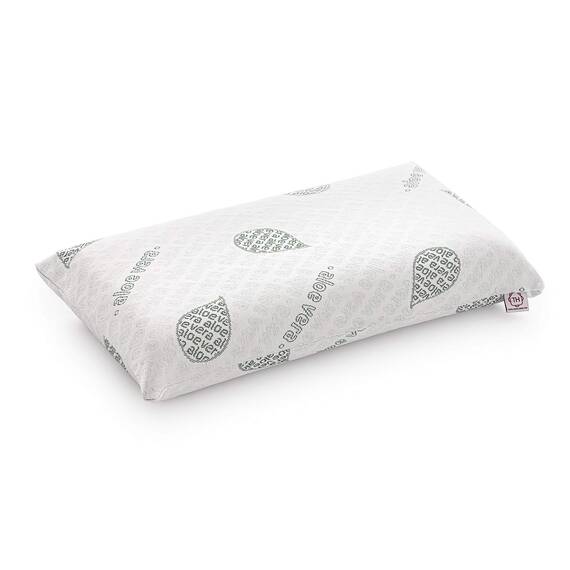 Textilhome – Viskoelastisches Kopfkissen 75x36x12 cm | Ergonomisches Nackenstützkissen mit 100% Viscoschaumkern, Aloe Vera Bezug, Doppelbezug mit Reißverschluss.