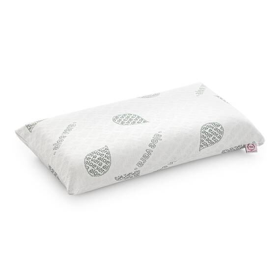 Textilhome – Viskoelastisches Kopfkissen 75x36x12 cm | Ergonomisches Nackenstützkissen mit 100% Viscoschaumkern, Aloe Vera Bezug, Doppelbezug mit Reißverschluss. 2er Set