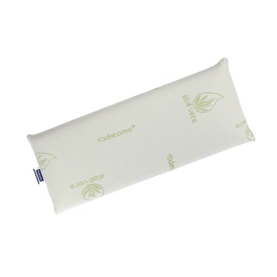 Todocama - Viskoelastisches Kissen, kompakter Kern. Doppelter Bezug mit Reißverschluss. Aloe Vera Plus-Gewebe. Thermoregulierbar an den Hals. (120 cm)