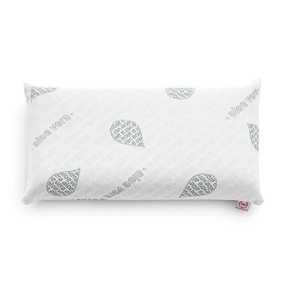 Textilhome – Viskoelastisches Kopfkissen 60x36x12 cm | Ergonomisches Nackenstützkissen mit 100% Viscoschaumkern, Aloe Vera Bezug, Doppelbezug mit Reißverschluss.