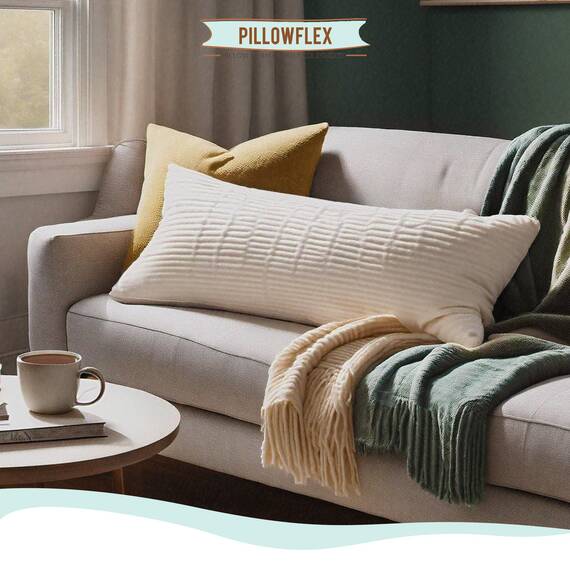 Pillowflex Premium Polyester-Kisseneinsatz – 35,6 x 50,8 cm Kissenform – maschinenwaschbar, Akzent-Wurfeinsatz, Lendenkissen für Kissenbezug – Rücken, Reisekissen, Nackenkissen – 1 dekoratives Kissen