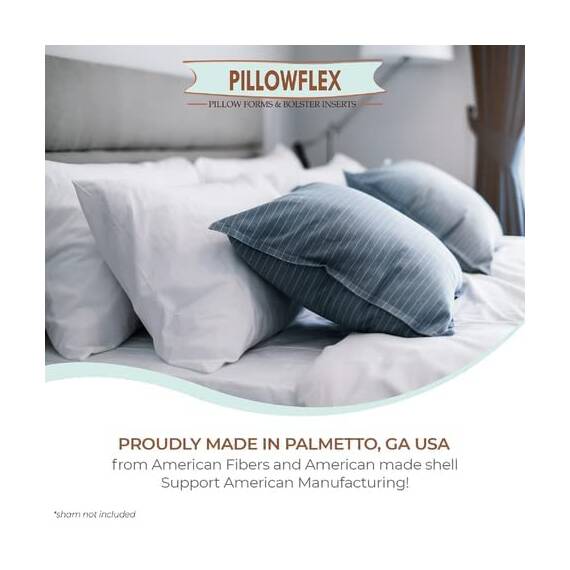 Pillowflex Polyester gefüllt Maschinenwaschbar Kissen Form einfügen, Polyester-Mischgewebe, weiß, 68cm x 68cm / 27 x 27 - Inch