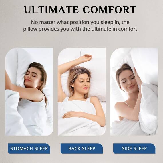 JOLLYVOGUE Pillows King Size 4er-Set, kühlendes und stützendes Bettkissen mit superweicher Daunen-Alternativfüllung, luxuriöse, flauschige Hotelqualität für Seiten-, Rücken- und Bauchschläfer