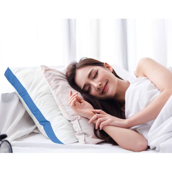 Utopia Bedding Bettkissen zum Schlafen King Size (blau), 2er-Set, kühlende Hotelqualität, Zwickelkissen für Rücken-, Bauch- oder Seitenschläfer