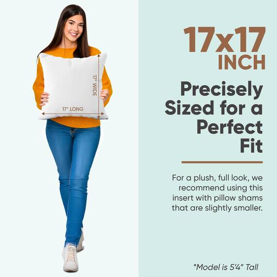 Pillowflex Mit Polyester gefüllt, maschinenwaschbar, 43 cm x 43 cm, Kissen-Form-Einsatz