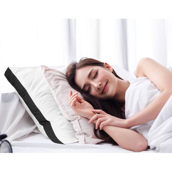 Utopia Bedding Bettkissen zum Schlafen King Size (schwarz), 2er-Set, kühlende Hotelqualität, Zwickelkissen für Rücken-, Bauch- oder Seitenschläfer