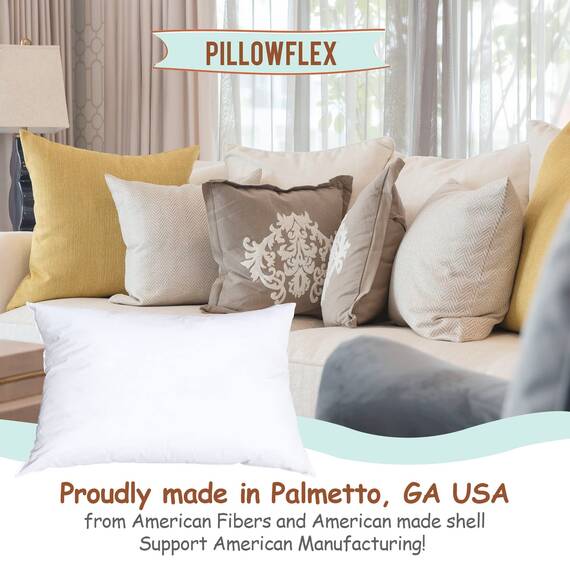 Pillowflex Synthetische Daunenkissen, 30,5 x 91,4 cm, Daunen-Alternativkissen, ultraweich, groß, rechteckig, Körperschlafkissen, Lendenwirbelsäule, lang, Rücken, 1 dekoratives Kissen