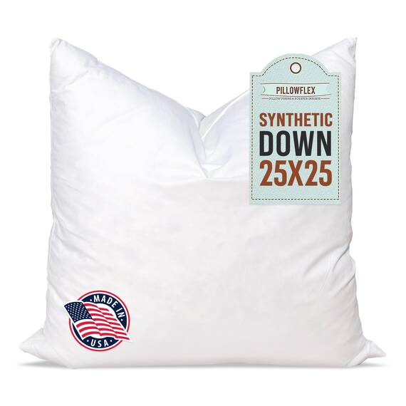 Pillowflex Synthetische Daunen-Alternative Kisseneinsätze für Kissenbezüge, 63,5 x 63,5 cm