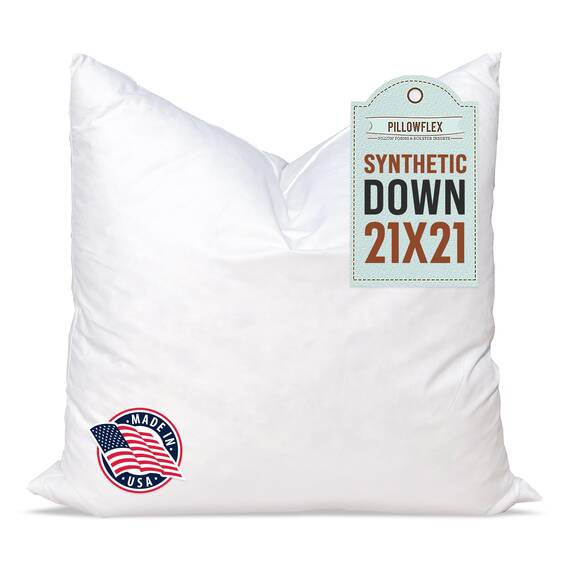 Pillowflex Synthetische Daunen-Alternative Kisseneinsätze für Kissenbezüge (53,3 x 53,3 cm)
