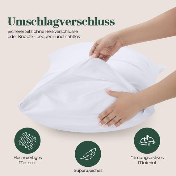 Utopia Bedding – 12er-Set Kissenbezüge – 50 x 75 cm – Oeko-TEX – Gebürstete Mikrofaser, 100% Polyester, mit Umschlagverschluss (Kissenfüllung Nicht enthalten), nur Kissenbezug – Weiß