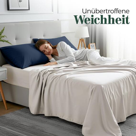 Utopia Bedding – 4er-Set Kissenbezüge – 50 x 75 cm – Oeko-TEX – Gebürstete Mikrofaser, 100% Polyester, mit Umschlagverschluss (Kissenfüllung Nicht enthalten), nur Kissenbezug – Marineblau