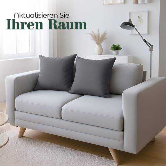 Utopia Bedding – 4er-Set Kissenbezüge – 40 x 40 cm – Oeko-TEX – Gebürstete Mikrofaser, 100% Polyester, mit Umschlagverschluss (Kissenfüllung Nicht enthalten), nur Kissenbezug – Grau