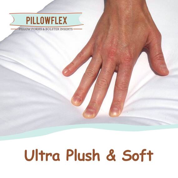 Pillowflex Synthetische Daunenkissen, 55,9 x 71,1 cm, Daunen-Alternativkissen, ultraweich, übergroßes Standard-Bett, großer rechteckiger Kissenbezug, 1 dekorative Kissenform