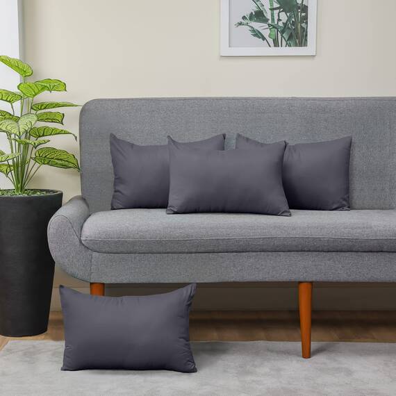 Utopia Bedding – 4er-Set Kissenbezüge – 40 x 60 cm – Oeko-TEX – Gebürstete Mikrofaser, 100% Polyester, mit Umschlagverschluss (Kissenfüllung Nicht enthalten), nur Kissenbezug – Grau