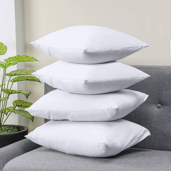 Utopia Bedding – 4er-Set Kissenbezüge – 40 x 60 cm – Oeko-TEX – Gebürstete Mikrofaser, 100% Polyester, mit Umschlagverschluss (Kissenfüllung Nicht enthalten), nur Kissenbezug – Weiß