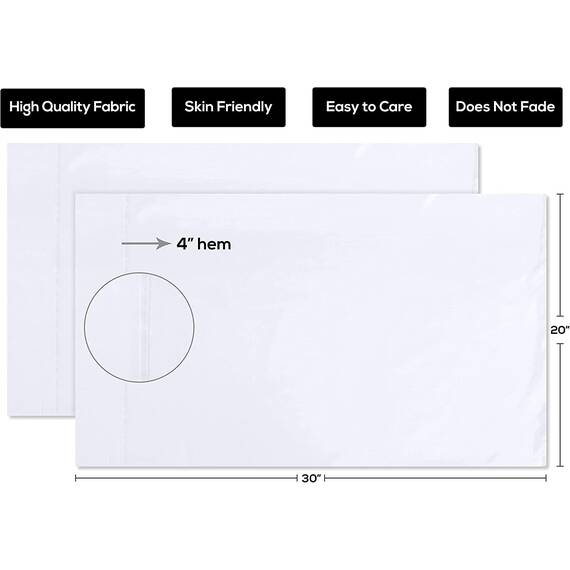 Utopia Bedding Queen-Kissenbezüge – 12er-Pack – Hotelverschluss – weicher, gebürsteter Mikrofaserstoff – schrumpf- und farbecht, Kissenbezüge, Queen-Size, 20 X 30 Inches (weiß)
