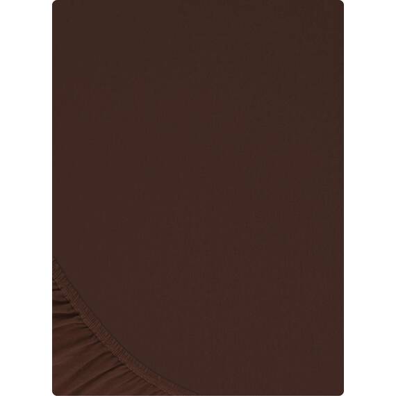 Buymax Spannbettlaken 120x200cm Baumwolle 100% Spannbetttuch Bettlaken Jersey, Matratzenhöhe bis 25 cm, Farbe Schokobraun