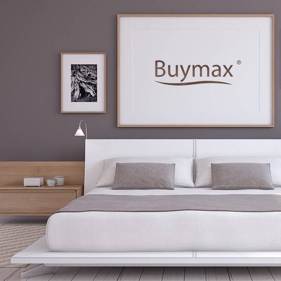 Buymax Wasserbett Spannbettlaken Stretch 180x200-200x220 cm für Wasserbetten und Boxspringbetten Bettbezug für Matratzen bis 35 cm Matratzenhöhe, Silber Grau