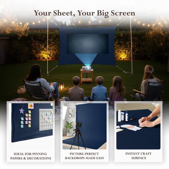 Utopia Bedding Bettlaken, weich gebürstetes Mikrofasergewebe, schrumpffreies und lichtbeständiges Oberlaken, pflegeleicht, nur 1 Bettlaken, Queensize, Marineblau