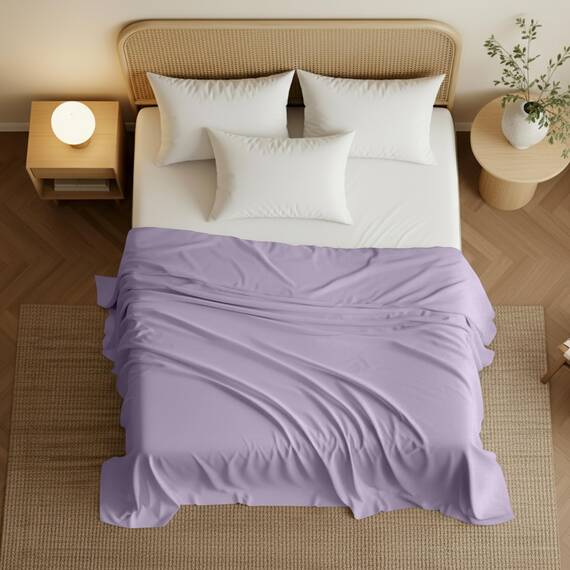 Utopia Bedding Bettlaken, weich gebürstetes Mikrofasergewebe, schrumpffreies und lichtbeständiges Oberlaken, pflegeleicht, nur 1 Bettlaken, Queensize, Lavendel