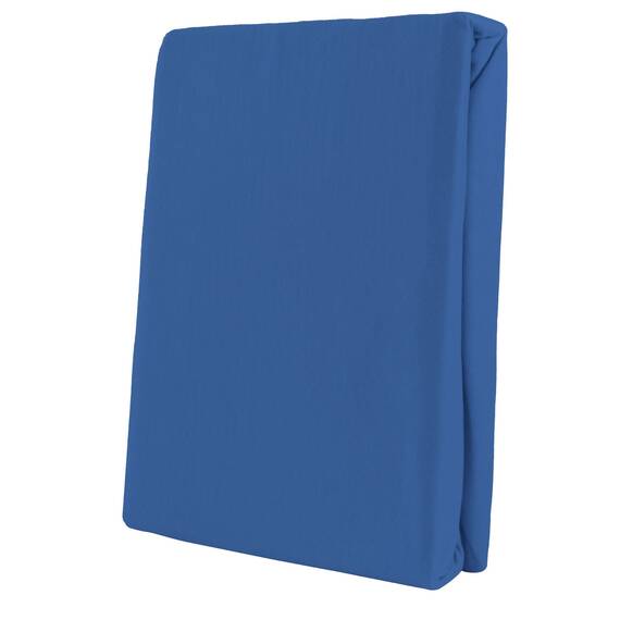 Leonado Vicent - Classic Spannbettlaken Bettlaken 100% Baumwolle Jersey Spannbetttuch in vielen Farben & Größen, Maße Spannbettlaken:180 x 200 cm - 200 x 200 cm, Farbe Spannbettlaken:Blau