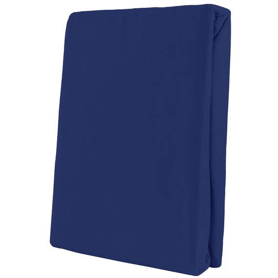 Leonado Vicent - Classic Spannbettlaken Bettlaken 100% Baumwolle Jersey Spannbetttuch in vielen Farben & Größen, Maße Spannbettlaken:200 x 200 cm - 200 x 220 cm, Farbe Spannbettlaken:Dunkelblau