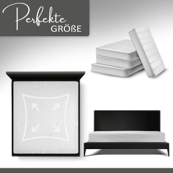 Leonado Vicent - Classic Spannbettlaken Bettlaken 100% Baumwolle Jersey Spannbetttuch in vielen Farben & Größen, Maße Spannbettlaken:120 x 200 cm - 130 x 200 cm, Farbe Spannbettlaken:Weiß