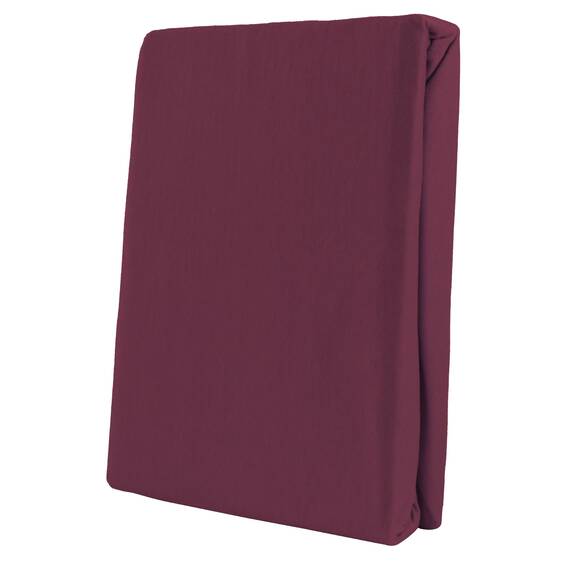 Leonado Vicent - Classic Spannbettlaken Bettlaken 100% Baumwolle Jersey Spannbetttuch in vielen Farben & Größen, Maße Spannbettlaken:120 x 200 cm - 130 x 200 cm, Farbe Spannbettlaken:Bordeaux