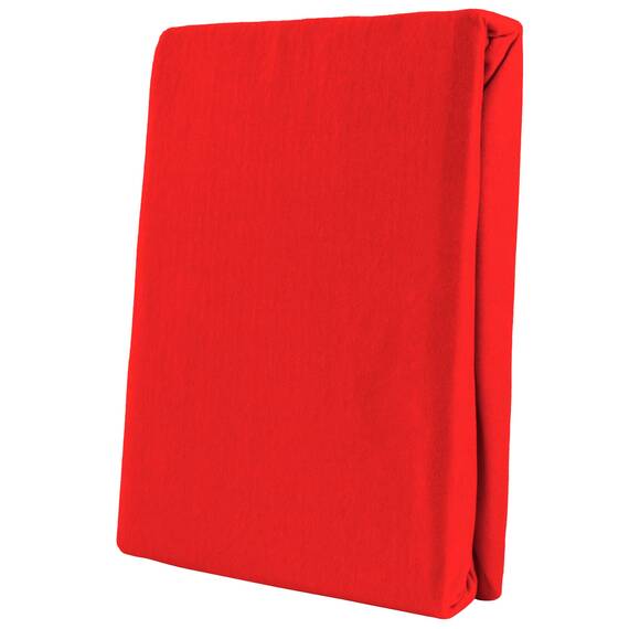 Leonado Vicent - Classic Spannbettlaken Bettlaken 100% Baumwolle Jersey Spannbetttuch in vielen Farben & Größen, Maße Spannbettlaken:200 x 200 cm - 200 x 220 cm, Farbe Spannbettlaken:Rot