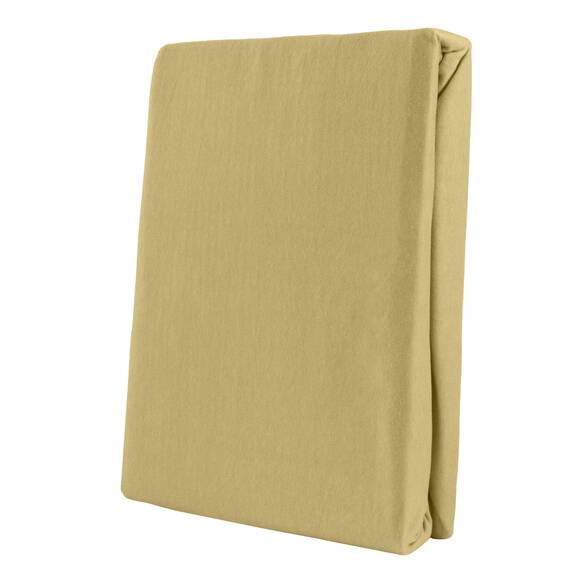 Leonado Vicent - Classic Spannbettlaken Bettlaken 100% Baumwolle Jersey Spannbetttuch in vielen Farben & Größen, Maße Spannbettlaken:120 x 200 cm - 130 x 200 cm, Farbe Spannbettlaken:Beige