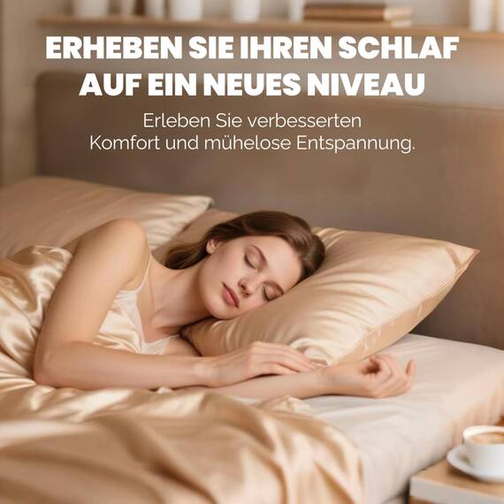 SeidenKissenbezug 40x80, Ravmix Kissenbezüge aus Seide, für Haar und Haut, mit verstecktem Reißverschluss, beide Seiten Seide, Maulbeerseide Kopfkissenbezug 40x80, 1 Stück, Beige