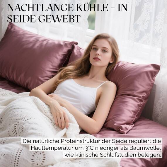 2er Set Seidenkissenbezug 40x80, Ravmix Kissenbezüge aus Seide, für Haar und Haut, mit verstecktem Reißverschluss, beide Seiten Seide, Maulbeerseide Kopfkissenbezug 40x80, 2 Stück, Dunkelrosa